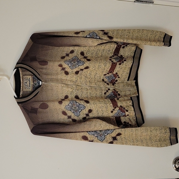 Oh CARMELIN Brazilian Celtic Ombre Bomber Festival Rave Hip Hop Jacket - Picture 3 of 7